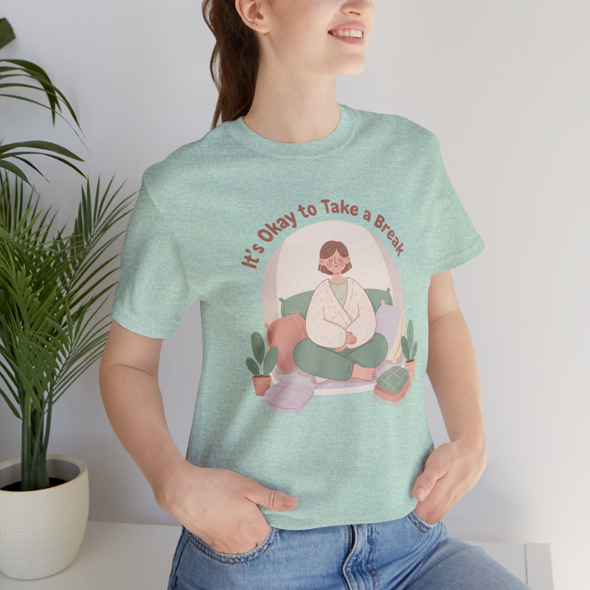 It's Okay to Take a Break Tee | self care shirt, burnout awareness
