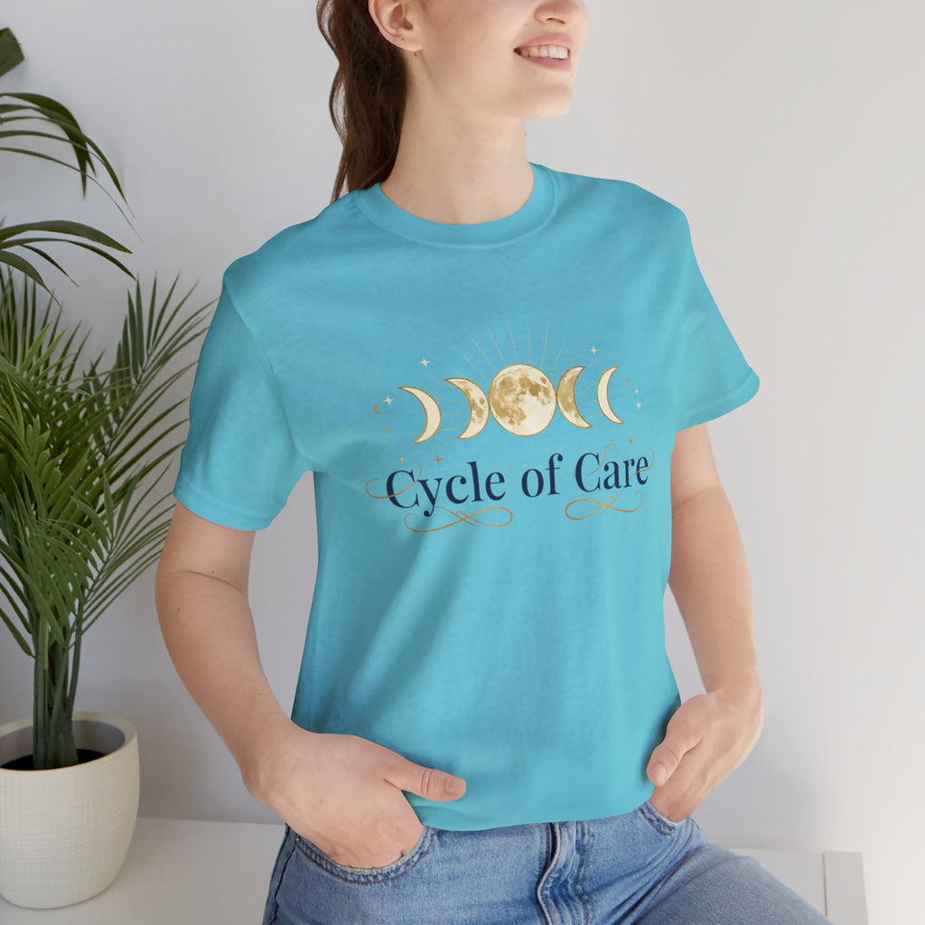 Cycle of Care Moon Phases Tee | celestial wellness, ritual calendar