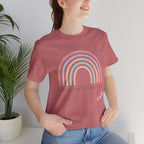 Muted Pastel Rainbow Tee | pastel rainbow shirt, retro rainbow art