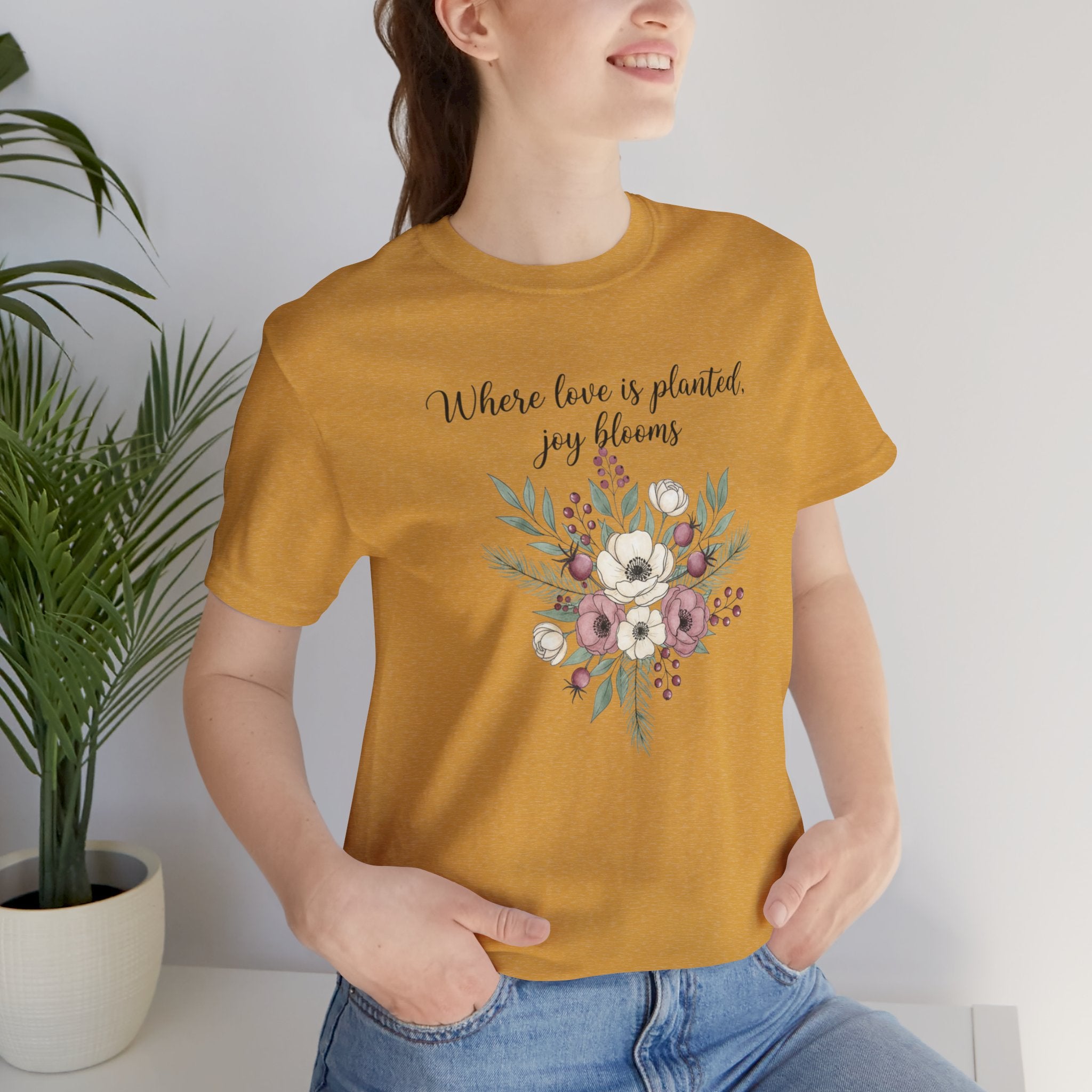 Cottagecore Winter Floral Bouquet T-Shirt