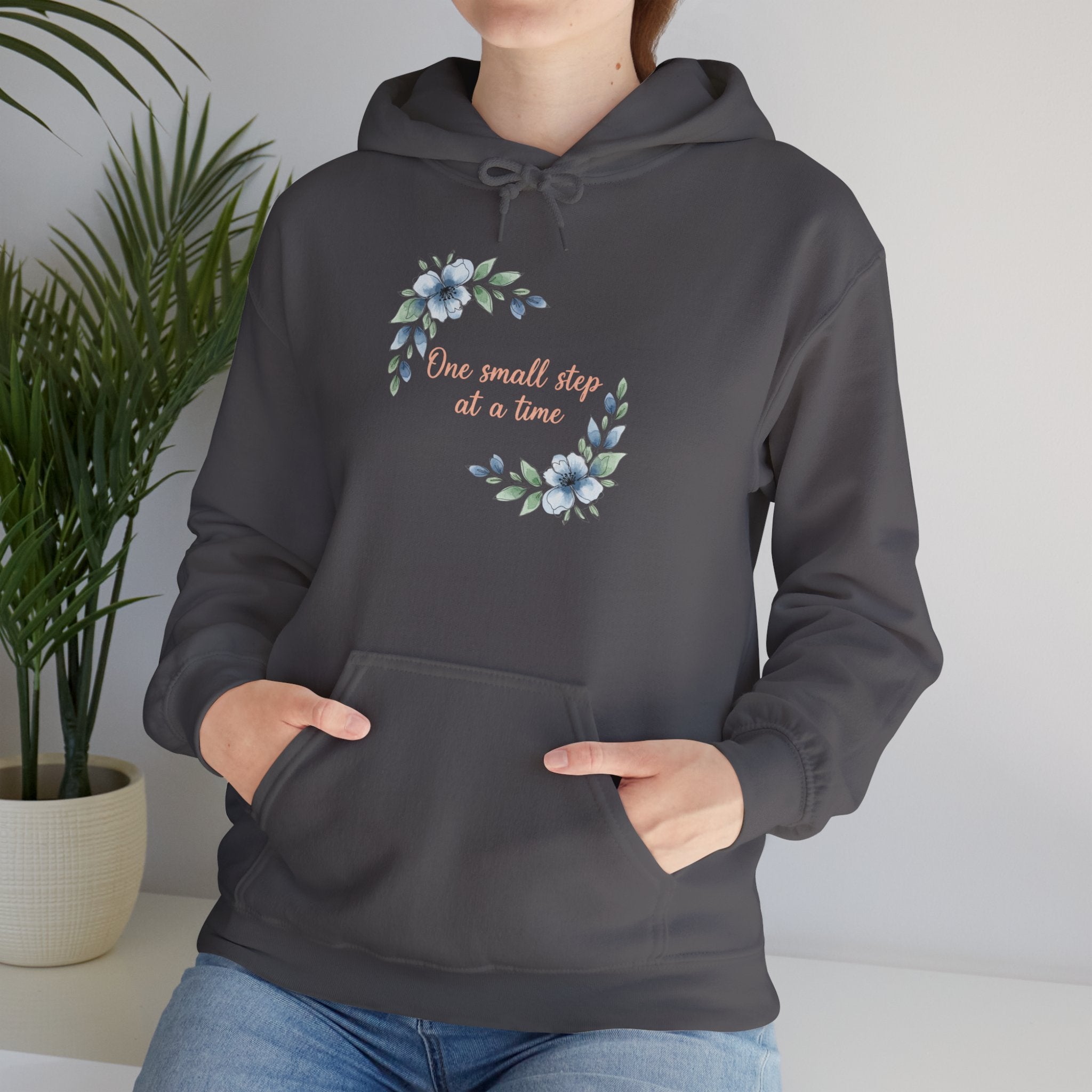 Floral Wreath 'One Small Step at a Time' Hoodie