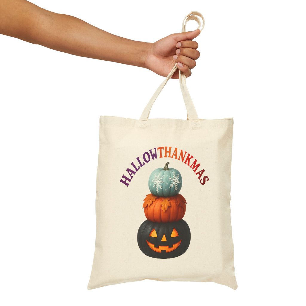 ‘Hallowthankmas’ Stacked Pumpkin Fall Tote