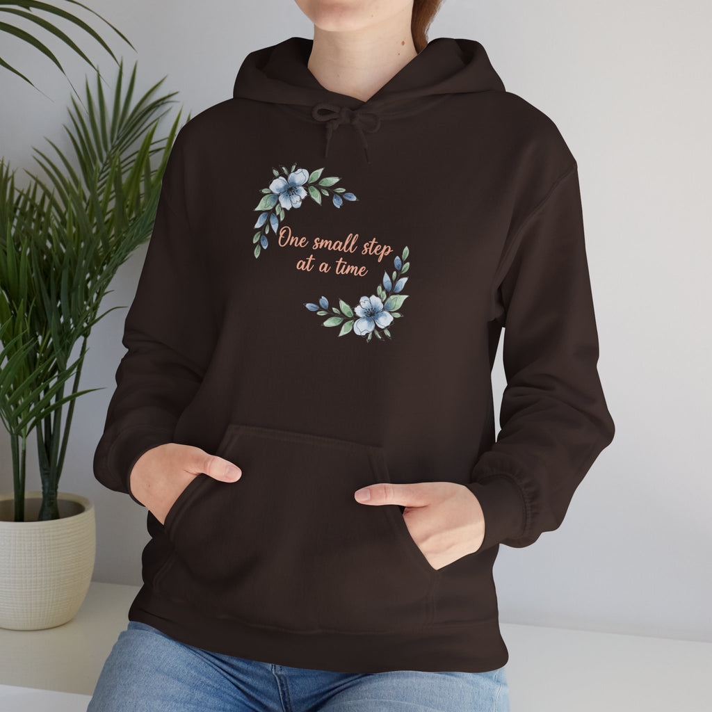 Floral Wreath 'One Small Step at a Time' Hoodie