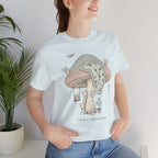 Time Melts, Growth Remains, Mushroom Micro-Surrealism Tee
