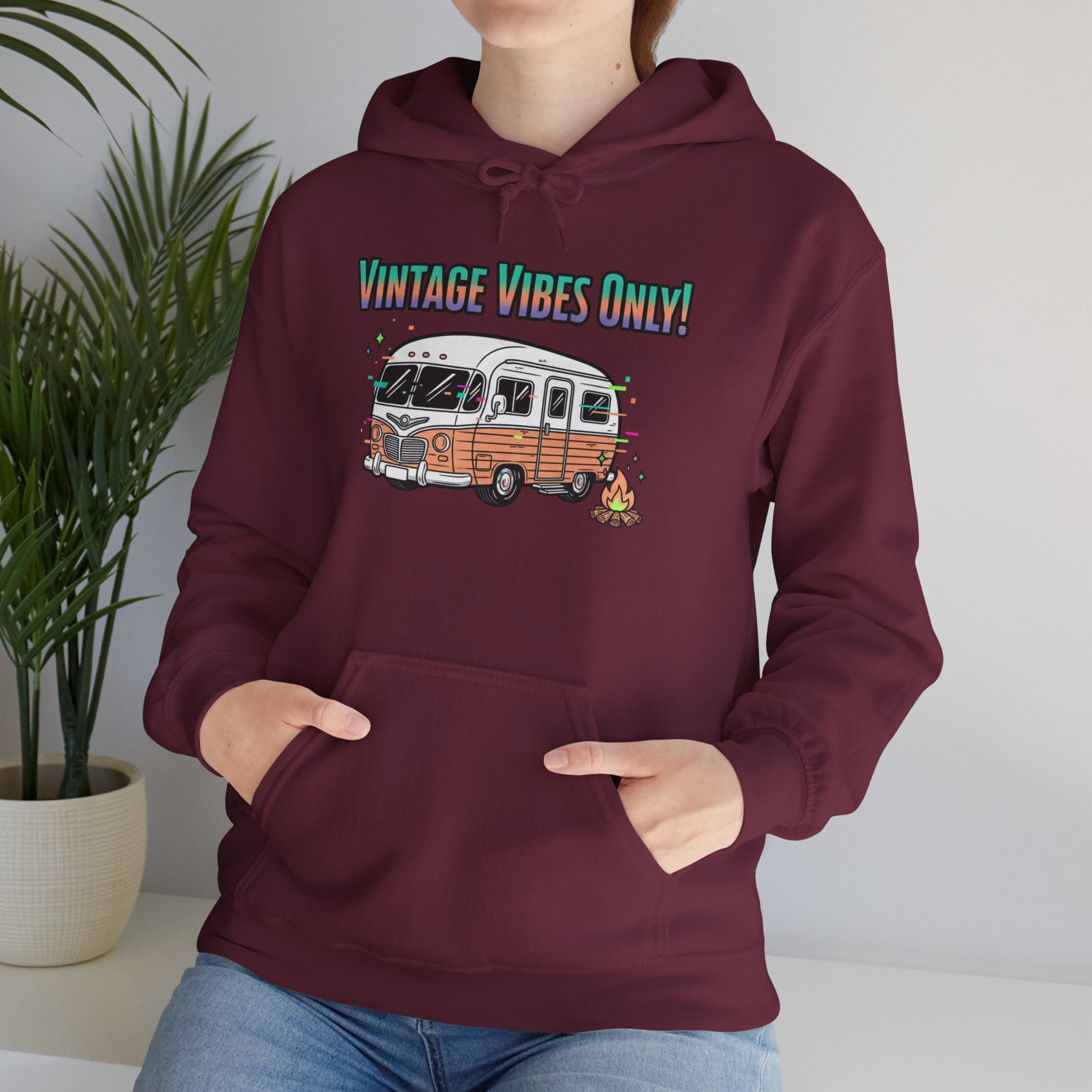 "Vintage Vibes Only" Retro Camper Pullover