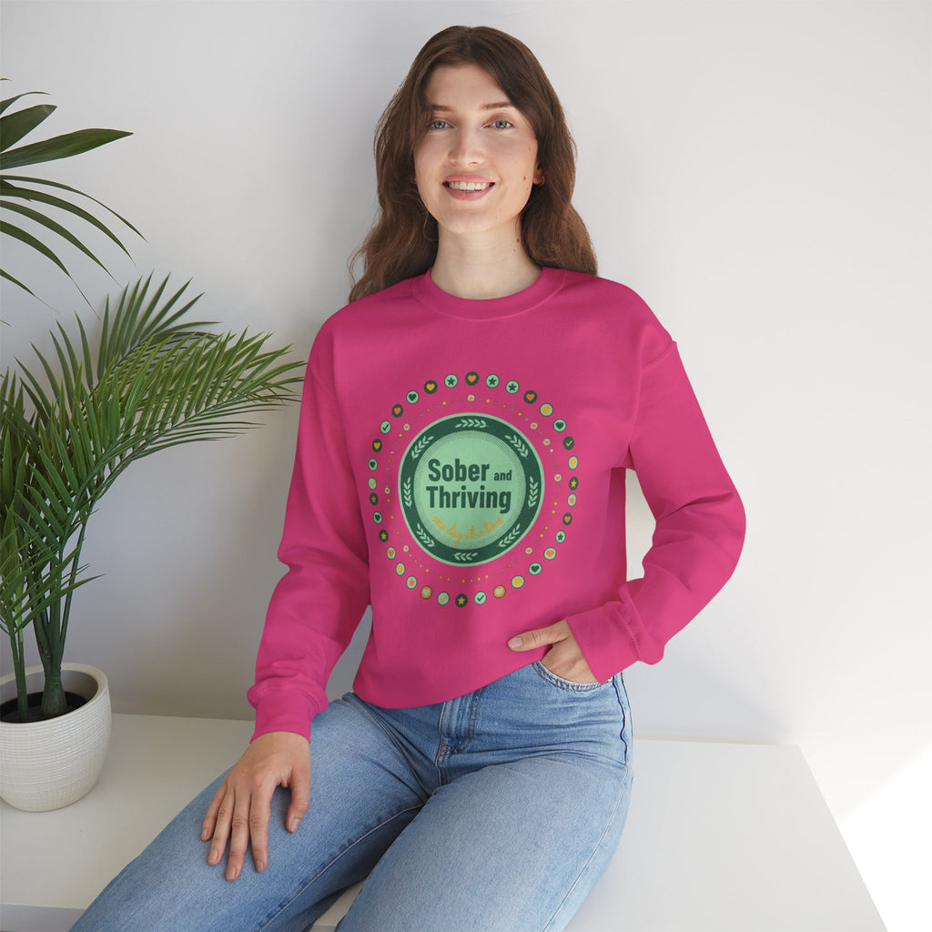 Sober & Thriving Badge Sweatshirt | dry January, sober curious