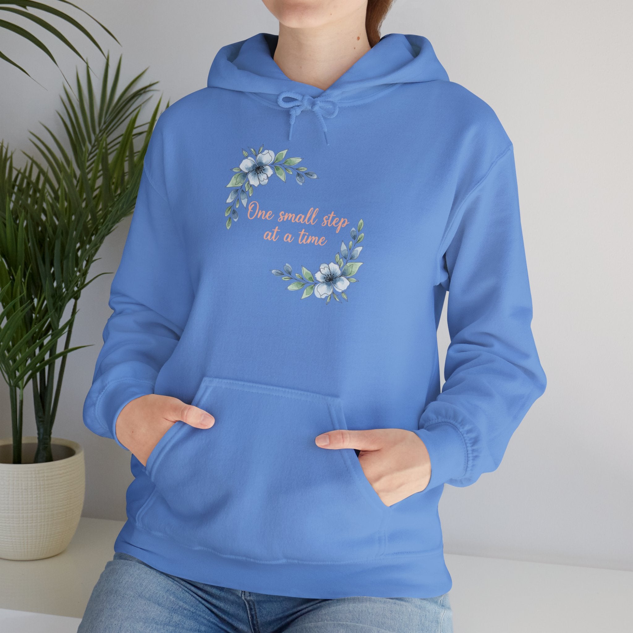 Floral Wreath 'One Small Step at a Time' Hoodie