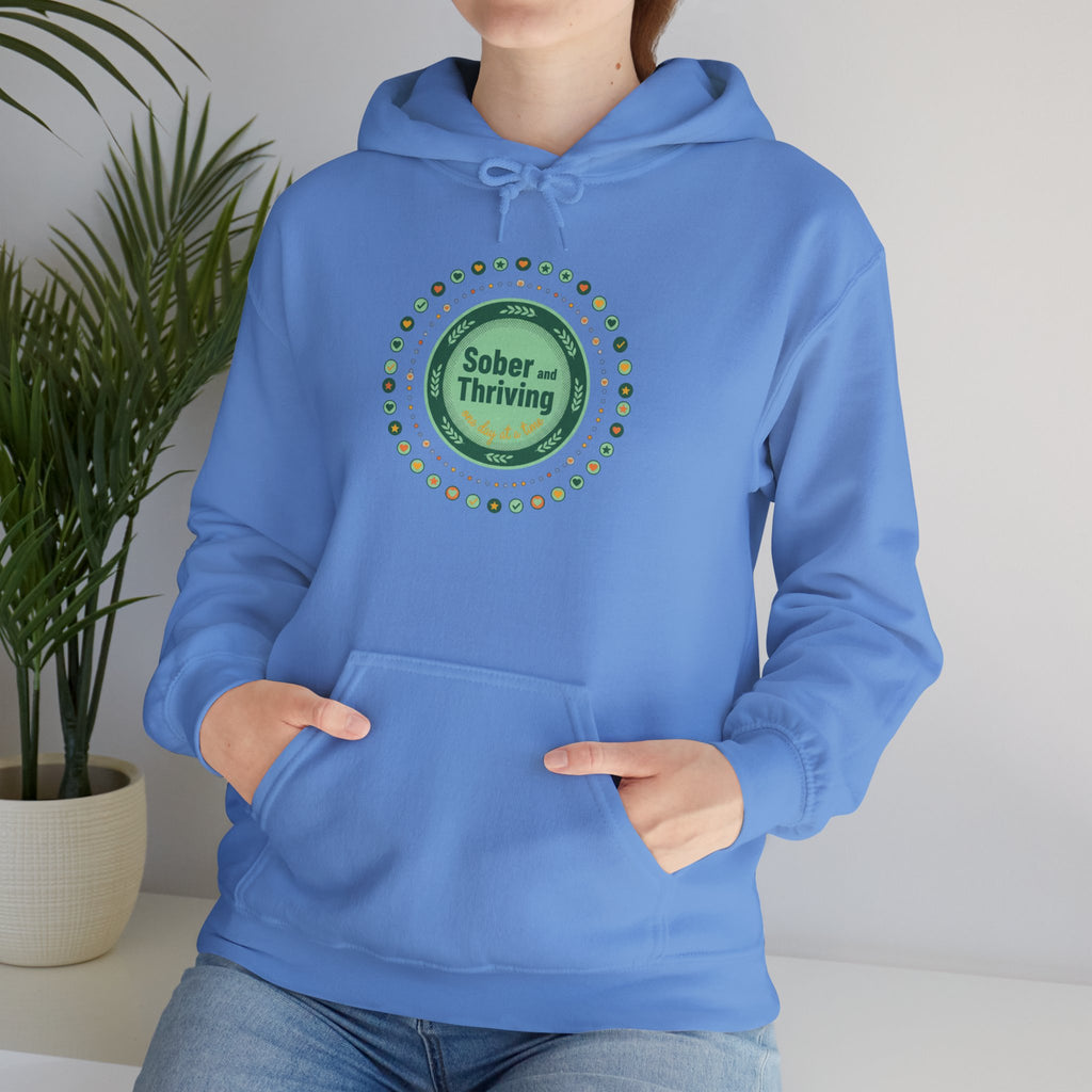 Sober & Thriving Hoodie | Dry January, Sober Curious Badge
