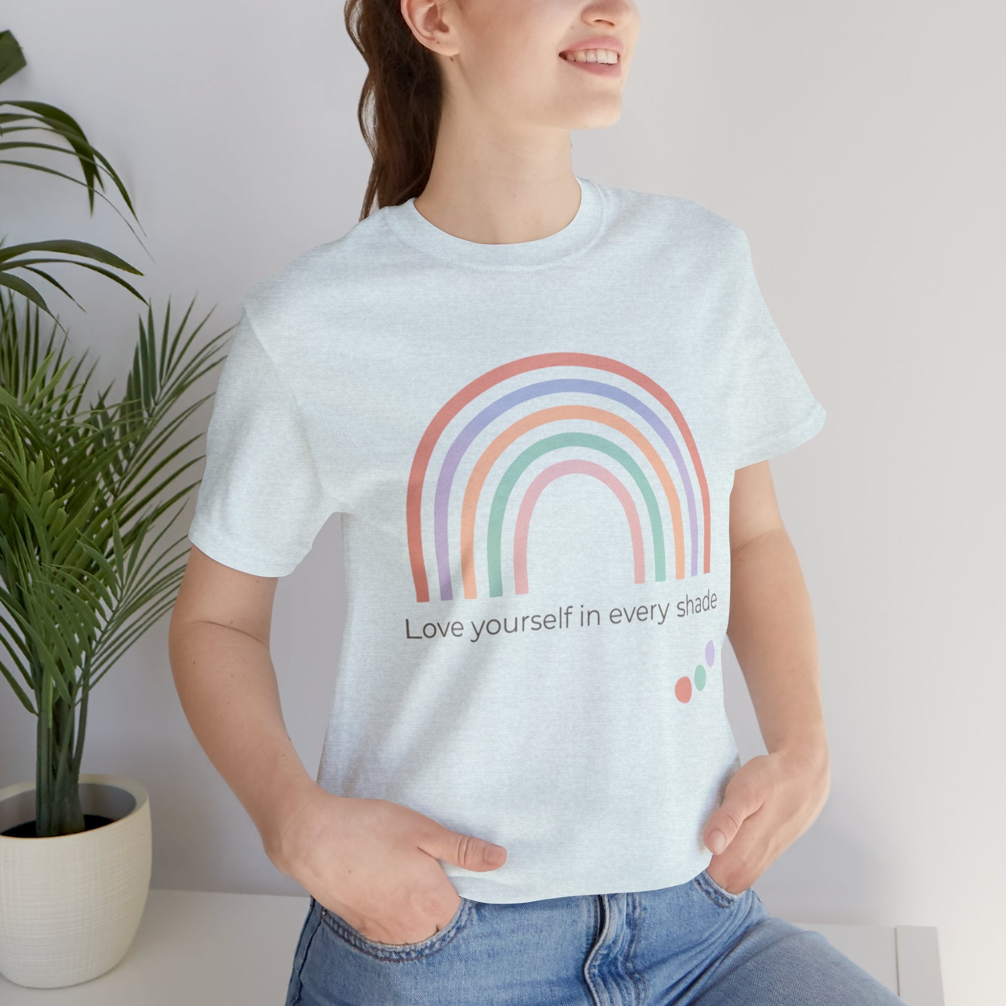 Muted Pastel Rainbow Tee | pastel rainbow shirt, retro rainbow art